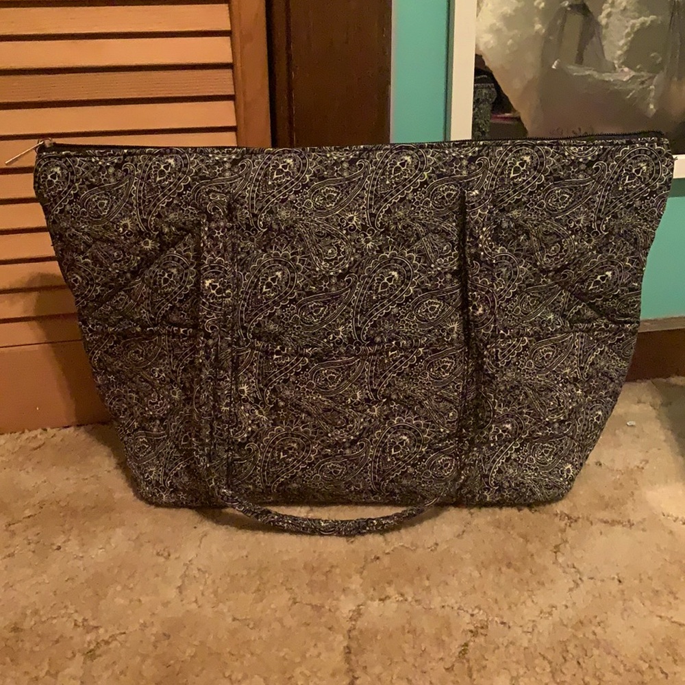 Black and white tote